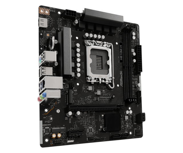 Дънна платка ASRock H810M-H, LGA1851, 2x DDR5, 1x M2, 4x SATA 6Gb/s, HDMI, Micro ATX