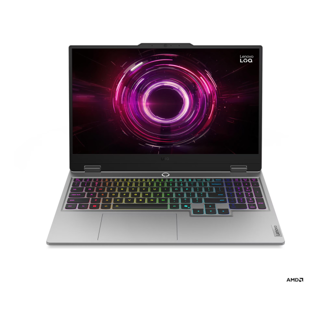 Лаптоп Lenovo LOQ 15AHP10, AMD Ryzen 7 250 8C (3.3 / 5.1 GHz, 16MB Cache), 15.6"(39.62cm) FHD IPS Anti-Glare Display, 144Hz, NVIDIA GF RTX 5060 8GB GDDR7 DLSS 4, 32GB DDR5, 1TB SSD NVMe, Free DOS