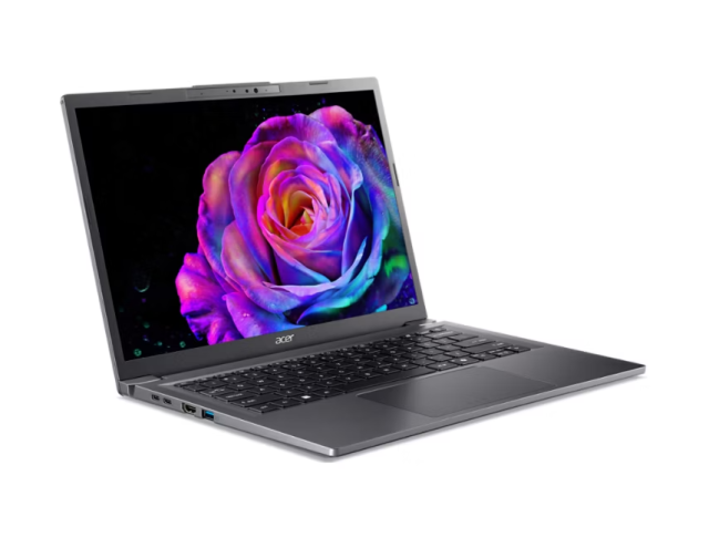 Лаптоп Acer Aspire A14-52M-74BQ, Intel Core Ultra 7 256V 8C (2.2 / 4.8 GHz, 12MB Cache), 14" (35.6 cm), Intel Arc Graphics 140V, WUXGA OLED Display, 16GB LPDDR5X, 512GB SSD NVMe, 1x Thunderbolt, Windows 11 Home