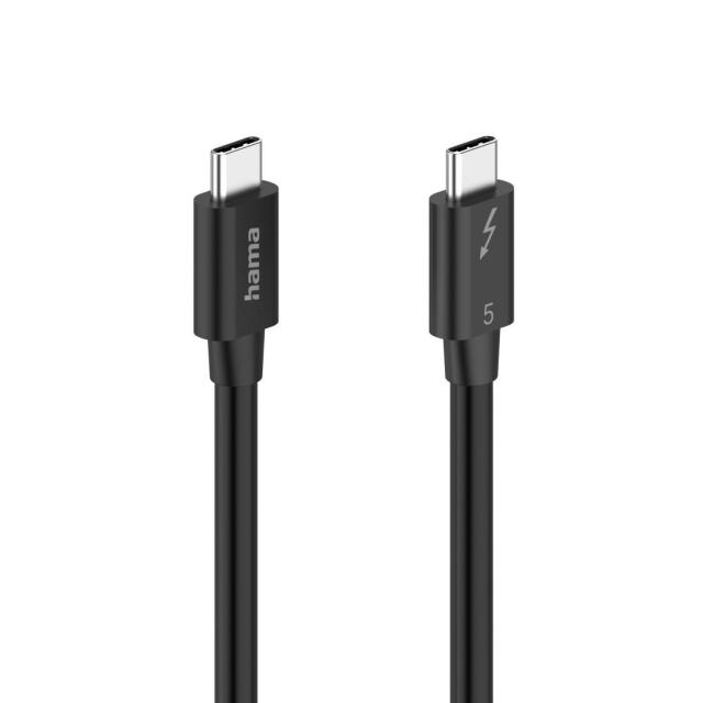 Кабел HAMA "USB-C" Thunderbolt-5, 80 Gbit/s, 5A, 240W, Ultra-HD 8K, 1.00 m