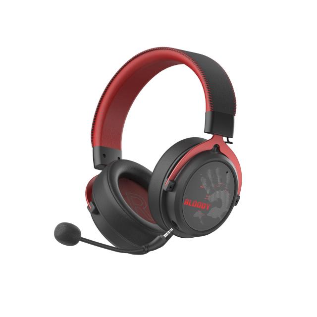 Слушалки А4tech Bloody МR-590, микрофон, Bluetooth/Wireless/1 x 3.5 мм жак, Black / Red
