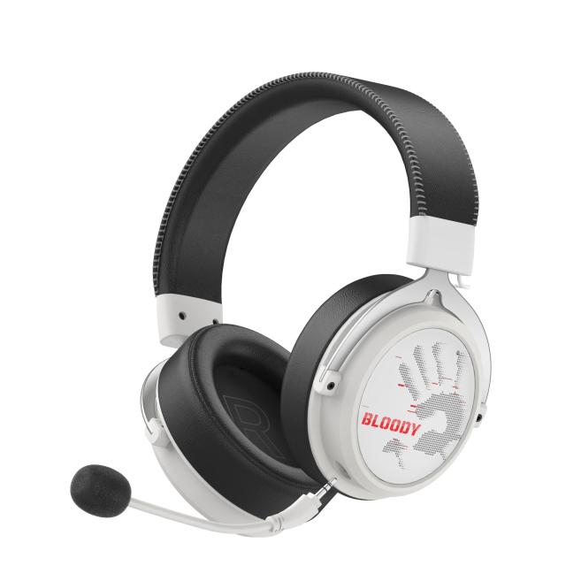Слушалки А4tech Bloody МR-590, микрофон, Bluetooth/Wireless/1 x 3.5 мм жак, White 