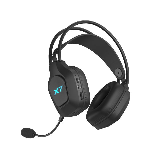 Слушалки А4tech X7 XR-200, микрофон, Bluetooth/Wireless/1 x 3.5 мм жак, RGB, BLACK