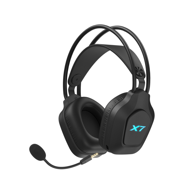 Слушалки А4tech X7 XR-200, микрофон, Bluetooth/Wireless/1 x 3.5 мм жак, RGB, BLACK