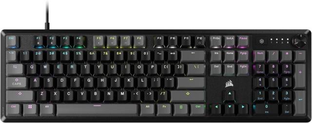 Геймърска механична клавиатура CORSAIR K70 Core RGB Corsair Linear Red Switch, Carbon Gray