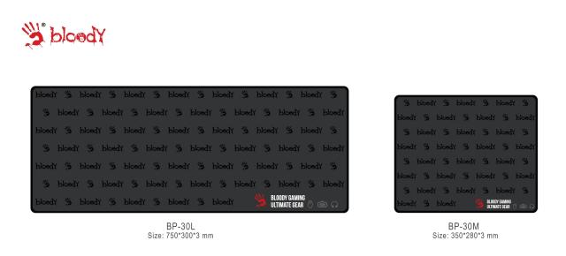 Геймърски пад за мишка A4Tech Bloody BP-30L, XL размер, 750 x 300 x 3mm