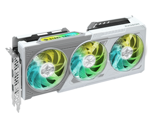Видео карта ASRock RADEON RX 9060 XT Steel Legend 16GB OC GDDR6, 128-bit, HDMI, 2x DP