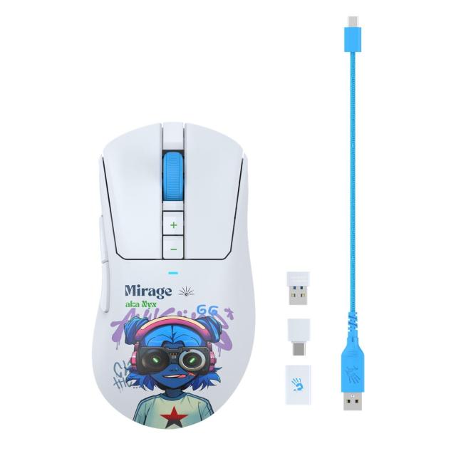 Мишка A4tech Bloody R73 Pro Nyx Mirage, оптичена (2600 dpi), Wireless, USB