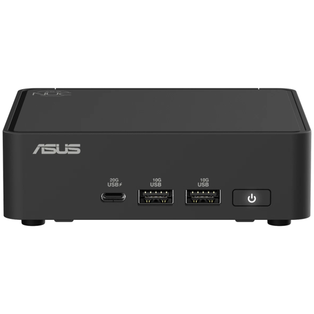 Kомпютър ASUS NUC 15 Pro, RNUC15CRKI300002, Intel Core Ultra 3 100U 6C (1.2/4.7GHz, 10MB Cache), Intel Arc Graphics, 2x SO-DIMM DDR5, 2x M.2 NVMe SSD slots, 2.5GbE LAN, Wi-Fi 7, Bluetooth V5.4, Slim