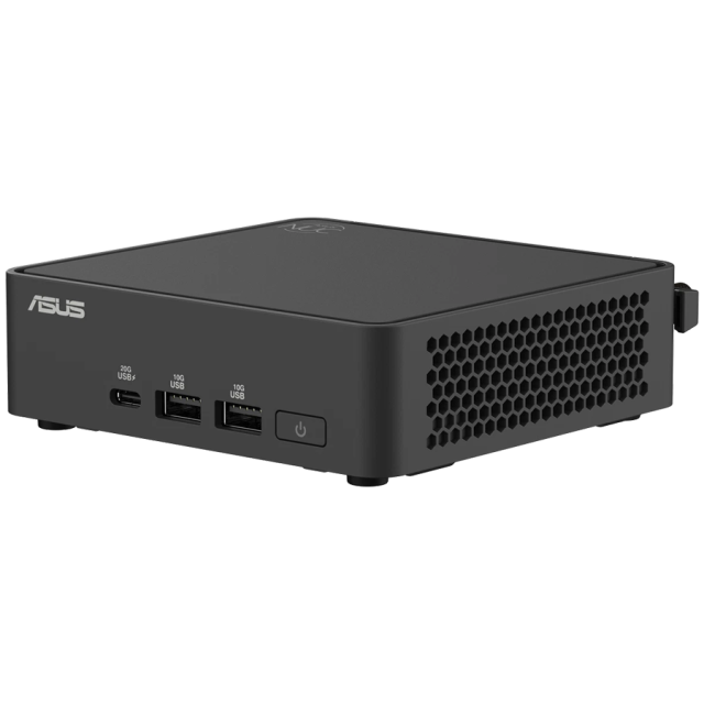 Kомпютър ASUS NUC 15 Pro, RNUC15CRKI300002, Intel Core Ultra 3 100U 6C (1.2/4.7GHz, 10MB Cache), Intel Arc Graphics, 2x SO-DIMM DDR5, 2x M.2 NVMe SSD slots, 2.5GbE LAN, Wi-Fi 7, Bluetooth V5.4, Slim