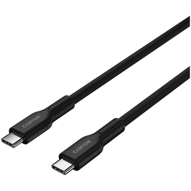 Кабел CANYON OnWire 60CL 1m, 60W COLOR Braided, Black