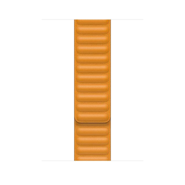 Каишка за часовник Apple Watch 44mm Band: California Poppy Leather Link - Large (Seasonal Fall 2020)