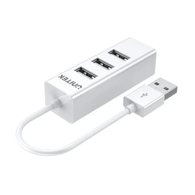 USB Хъб Unitek 4-портов, USB 2.0, Бял