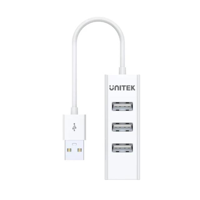 USB Хъб Unitek 4-портов, USB 2.0, Бял
