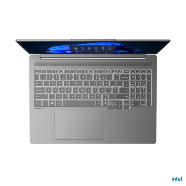 Лаптоп Lenovo IdeaPad Pro 5 16IAH10, Intel Core Ultra 7 255H 16C (1.5 / 5.1 GHz, 24MB Cache), 16" (40.64 см) OLED 120Hz, Intel Arc 140T, 24GB LPDDR5x, 1TB M.2 NVMe SSD, Free DOS