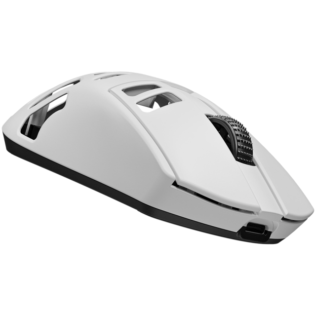 Мишка Lorgar MSE90W, оптична (26 000 dpi), 7 бутона, PAW3395 сензор, Бяла