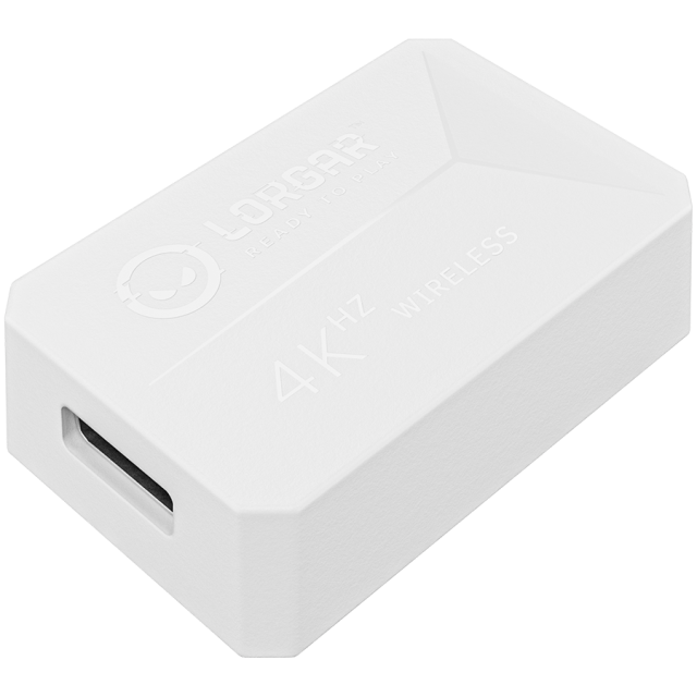 Мишка Lorgar MSE90W, оптична (26 000 dpi), 7 бутона, PAW3395 сензор, Бяла