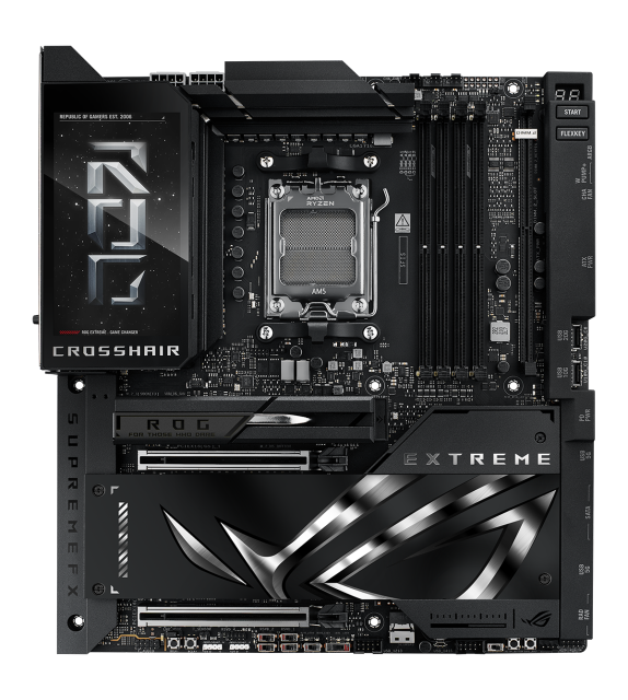 Дънна платка ASUS ROG CROSSHAIR X870E EXTREME Wi-Fi 7, AM5, 4x DDR5, PCIe 5.0, 5x M.2, 4x SATA, Type-C, HDMI, EATX