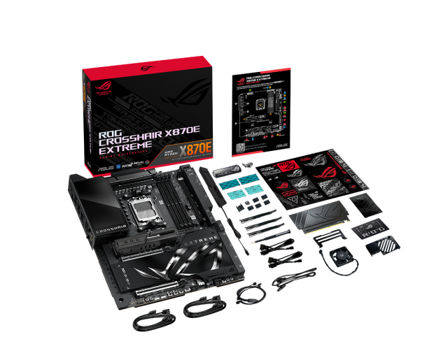 Дънна платка ASUS ROG CROSSHAIR X870E EXTREME Wi-Fi 7, AM5, 4x DDR5, PCIe 5.0, 5x M.2, 4x SATA, Type-C, HDMI, EATX
