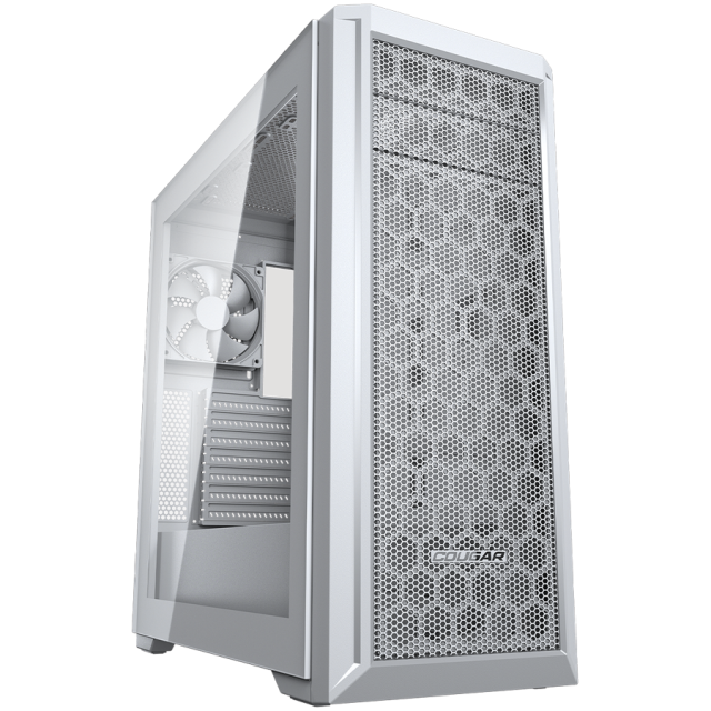 Кутия COUGAR MX330-G PRO White, Mid Tower, 1 x USB 2.0, 2 x USB 3.0, 1 x USB Type-C, Mini ITX / Micro ATX / ATX