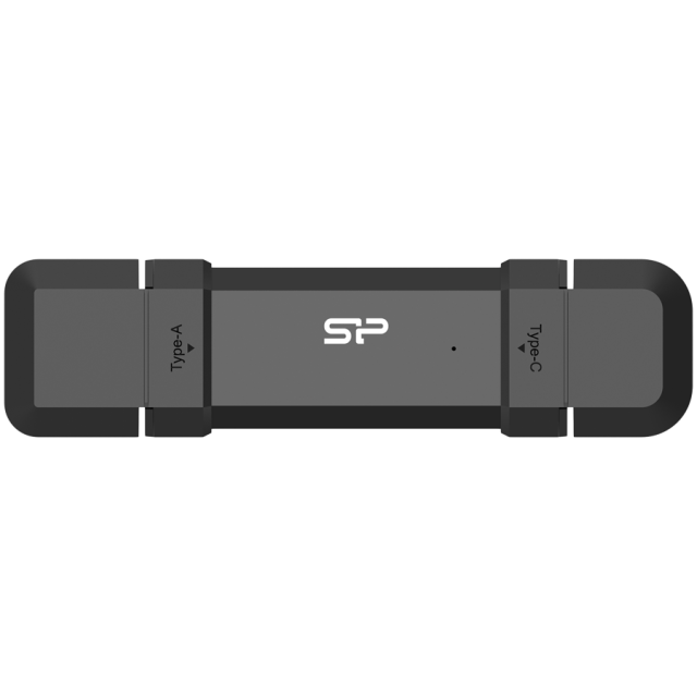 Външен SSD Silicon Power DS72 Black, 2TB, USB-A и USB-C 3.2 Gen2