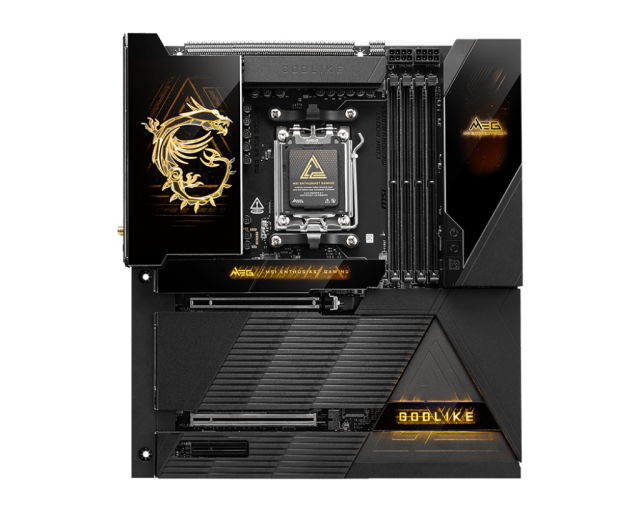 Дънна платка MSI MEG X870E GODLIKE, AM5, 4x DDR5, 7x M.2, 4 x SATA, Wi-Fi 7/ Bluetooth 5.4, E-ATX 
