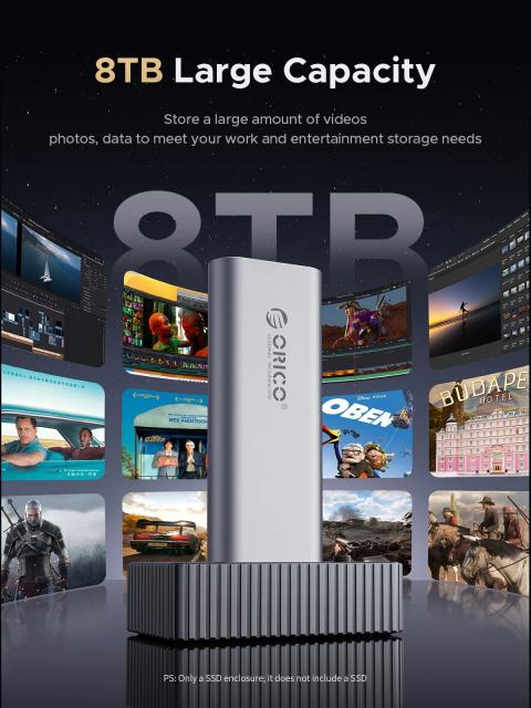 Кутия Orico M.2 NVMe/NGFF, USB Type-C