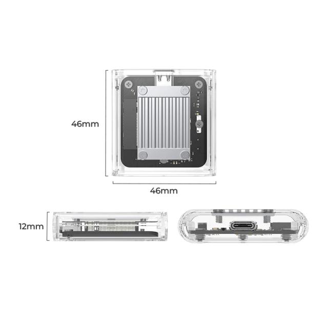 Кутия Orico M.2 2230 NVMe, 10Gbps, USB Type-C, Gray