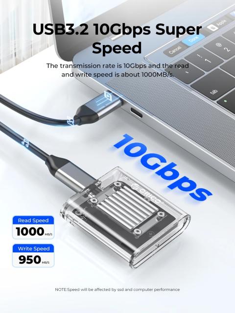 Кутия Orico M.2 2230 NVMe, 10Gbps, USB Type-C, Gray