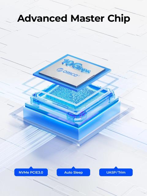 Кутия Orico M.2 2230 NVMe, 10Gbps, USB Type-C, Gray