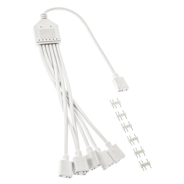 Кабел Kolink ARGB 1-6 Сплитер - 30 cm Бял
