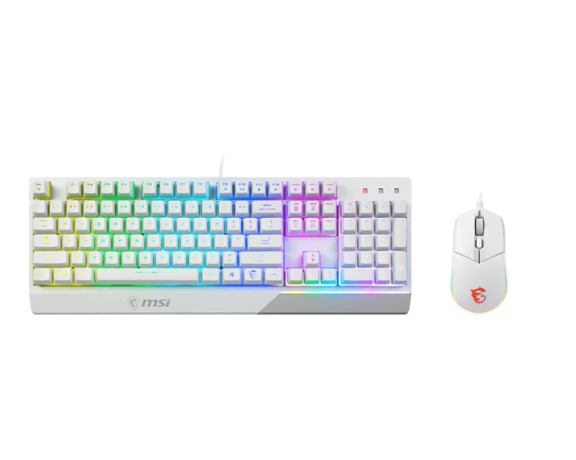 Комплект Геймърска клавиатура и мишка MSI VIGOR GK30 COMBO, USB, WHITE