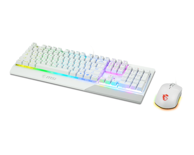 Комплект Геймърска клавиатура и мишка MSI VIGOR GK30 COMBO, USB, WHITE
