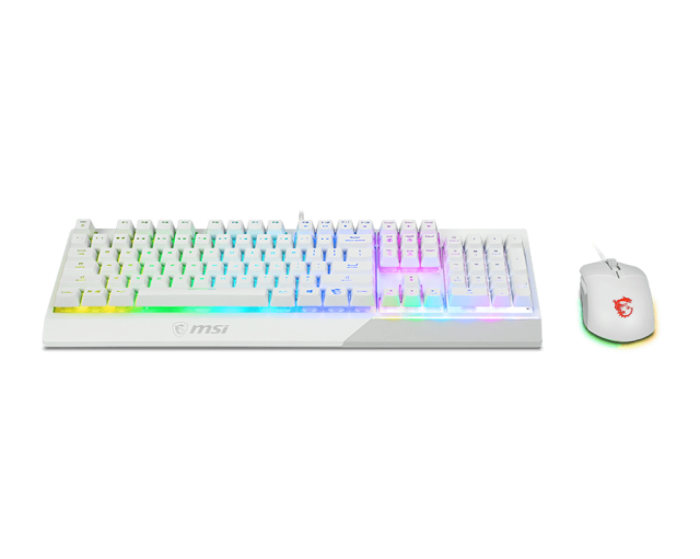 Комплект Геймърска клавиатура и мишка MSI VIGOR GK30 COMBO, USB, WHITE