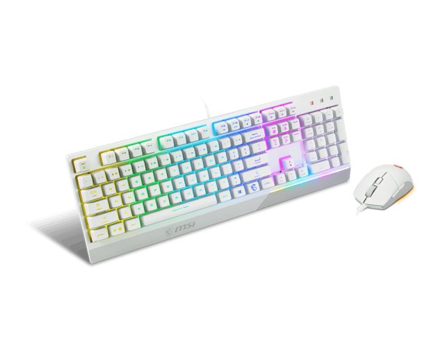 Комплект Геймърска клавиатура и мишка MSI VIGOR GK30 COMBO, USB, WHITE