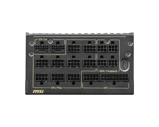 Захранване MSI MAG AI1600T PCIE5, 1600W, Active PFC, PCIe 5.1/ATX 3.1, 80 PLUS Titanium, Fully Modular