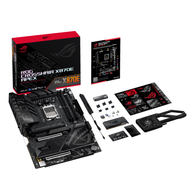 Дънна платка ASUS ROG CROSSHAIR X870E APEX WIFI 7, AM5, 2x DDR5, 5x M.2, 4 x SATA 6Gb/s, ATX