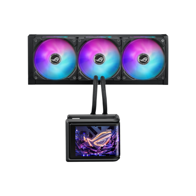 Охладител за процесор ASUS ROG Ryuo IV SLC 360 ARGB 6.67" Curved AMOLED Display, AMD: AM5,AM4 Intel: LGA 1851, 1700