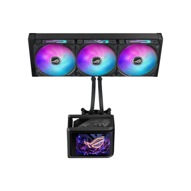 Охладител за процесор ASUS ROG Ryuo IV SLC 360 ARGB 6.67" Curved AMOLED Display, AMD: AM5,AM4 Intel: LGA 1851, 1700