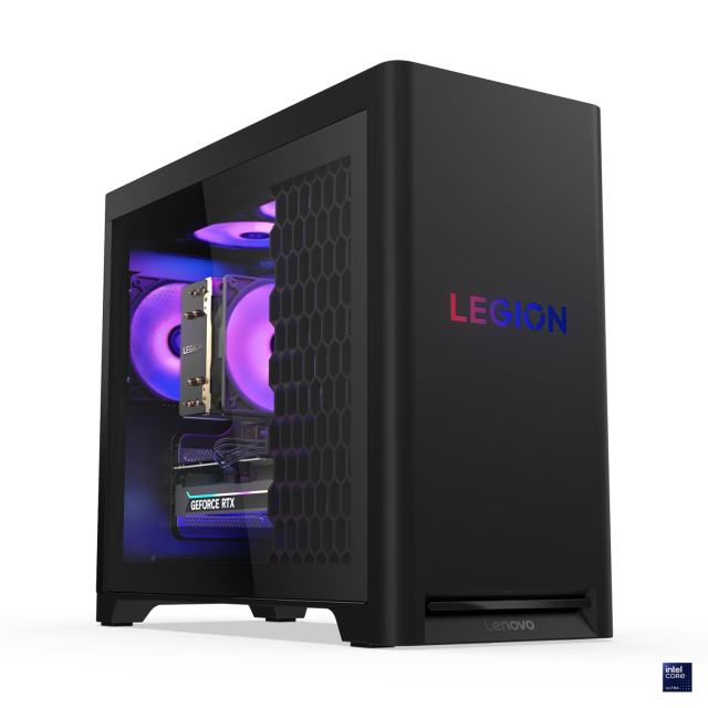 Компютър Lenovo Legion T5 30IAS10, Intel Core Ultra 7 265KF 20C (3.3/5.5GHz, 36MB Cache), NVIDIA RTX 5070 12GB GDDR7, 64GB DDR5 5600 MHz, 1TB SSD M.2 NVMe, Free DOS