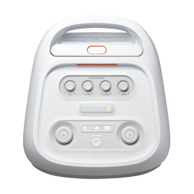 Тонколона JBL PartyBox Stage 320, 240W RMS, Jack 3.5mm/Bluetooth/USB, IPX4 защита, Бяла
