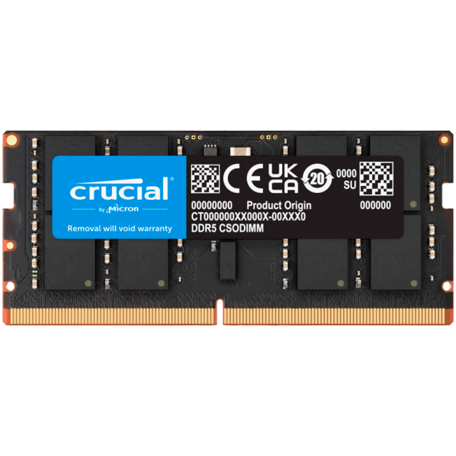 Памет Crucial 32GB DDR5 6400MHz, SODIMM CL52, 1.1V