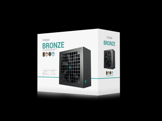 Захранване DeepCool PF600X, 600W, Active PFC, 80 Plus Bronze