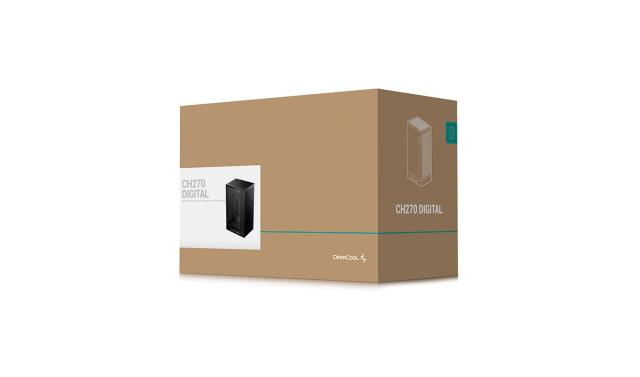 Кутия за компютър DeepCool CH270, Mini Tower, 2x USB 3.0, 1x USB Type-C 3.2, 1x Audio, Mini-ITX / Micro-ATX
