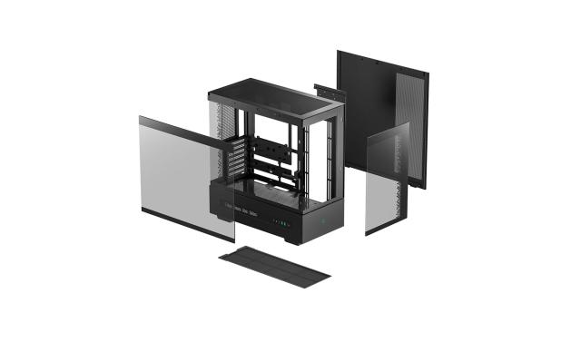 Кутия за компютър DeepCool CH690 DIGITAL Black, Middle Tower, 1 x USB Type-C 3.2, 2 x USB 3.0, HD Audio x 1, ATX, mATX, Mini-ITX