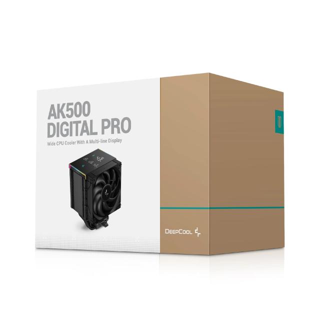 Охладител за процесор DeepCool AK500 DIGITAL PRO, 3-pin/4-pin PWM - Intel LGA2066/2011-v3/2011/1851/1700/1200/1150/1151/1155/AMD AM5/AM4