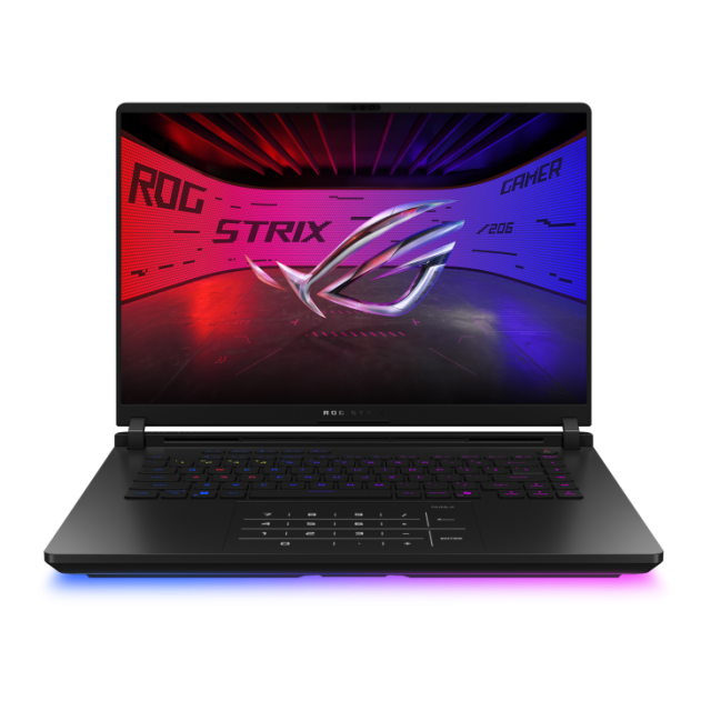 Лаптоп ASUS ROG STRIX SCAR G16 2025 G635LW-RW007W, Intel Core Ultra 9 275HX 24C (2.70 / 5.40 GHz, 36MB Cache), 16.0" (40.64 cm) WQXGA IPS, NVIDIA GF RTX 5080 16GB GDDR7 DLSS 4, 64GB DDR5, 2TB M.2 NVMe SSD, Windows 11 Home