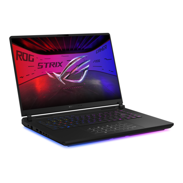 Лаптоп ASUS ROG STRIX SCAR G16 2025 G635LW-RW007W, Intel Core Ultra 9 275HX 24C (2.70 / 5.40 GHz, 36MB Cache), 16.0" (40.64 cm) WQXGA IPS, NVIDIA GF RTX 5080 16GB GDDR7 DLSS 4, 64GB DDR5, 2TB M.2 NVMe SSD, Windows 11 Home