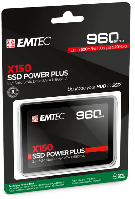 EMTEC X150 SSD 240GB SATA III 6Gb/s, 2.5"(6.35 cm)