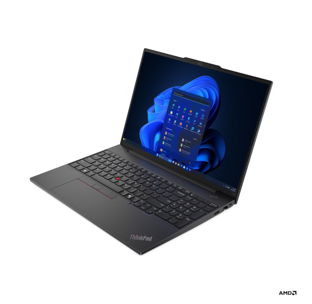 Лаптоп Lenovo ThinkPad E16 G2, AMD Ryzen 7 7735HS 8C (3.2 / 4.7 GHz, 16MB Cache), 16.0" (40.64 cm) WUXGA IPS, AMD Radeon 680M, 32GB DDR5, 1TB TB M.2 NVMe SSD, Free DOS